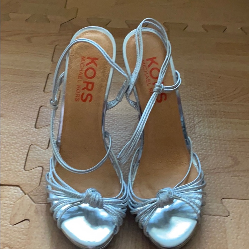 Michael Kors Silver Strappy Sandals